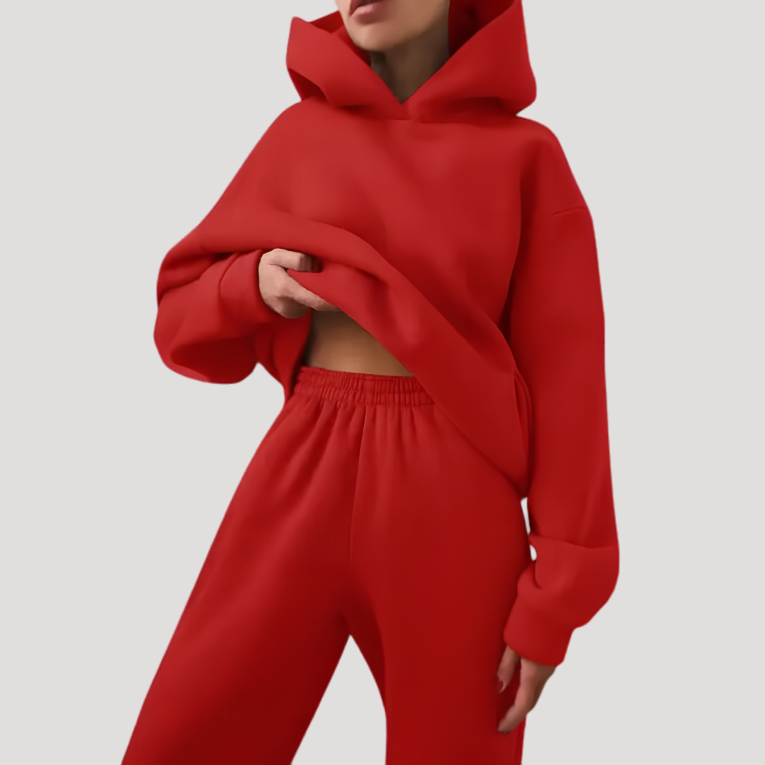 Cloe | Completo Donna Casual Felpa con Cappuccio e Pantaloni Jogging