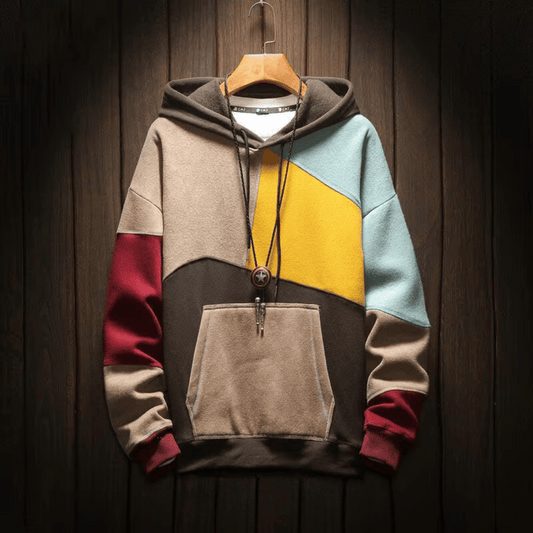 Ares | Felpa con cappuccio color block da uomo
