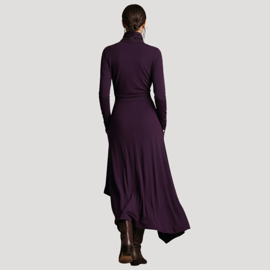 Livia | Abito lungo a maniche lunghe fluido ed elegante