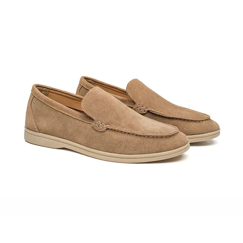 Osvaldo | Mocassini effetto camoscio slip-on con suola in gomma da uomo