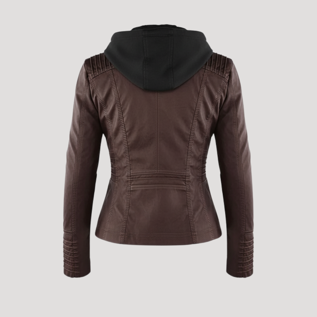 Ana | Giacca Biker Donna Slim Fit con Dettagli Zip