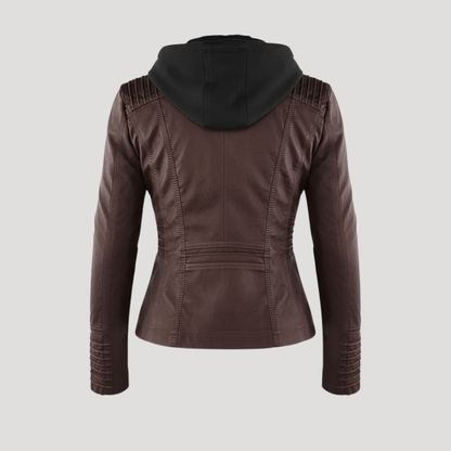 Ana | Giacca Biker Donna Slim Fit con Dettagli Zip