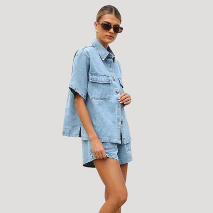 Agnese | Completo Denim Donna Corto Estate