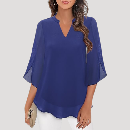 Grace | Blusa Donna Col V Maniche Svasate Elegante