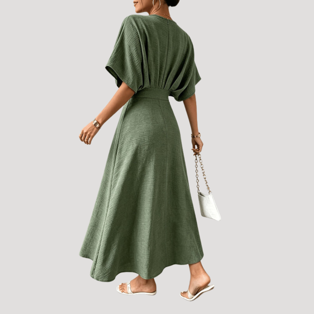 Lina | Robe Midi Trapezio Col V Donna