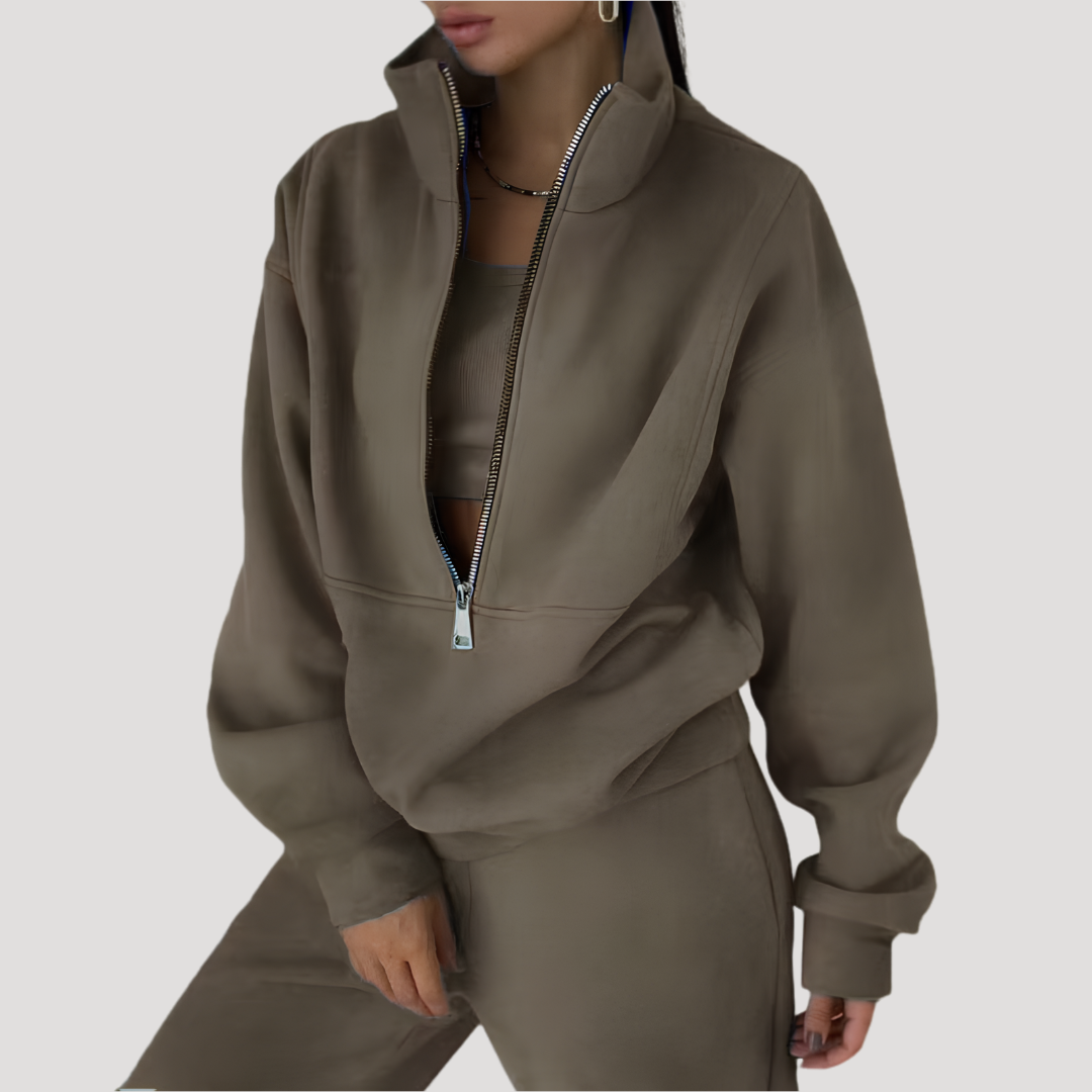 Alice | Completo Donna Felpa Mezzo Zip e Pantaloni