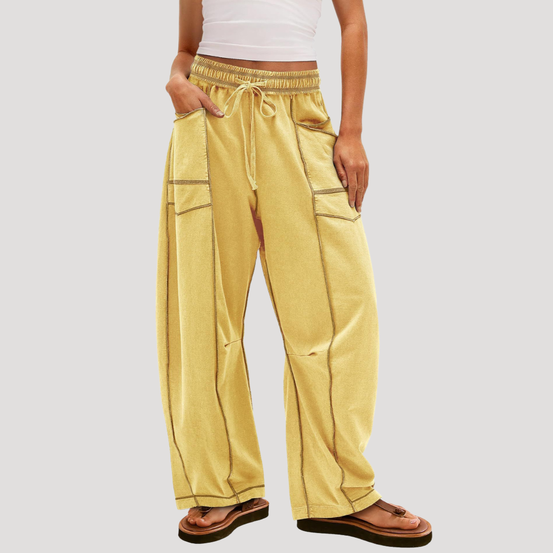 Charline | Pantaloni cargo ampi e leggeri da donna con vita elastica