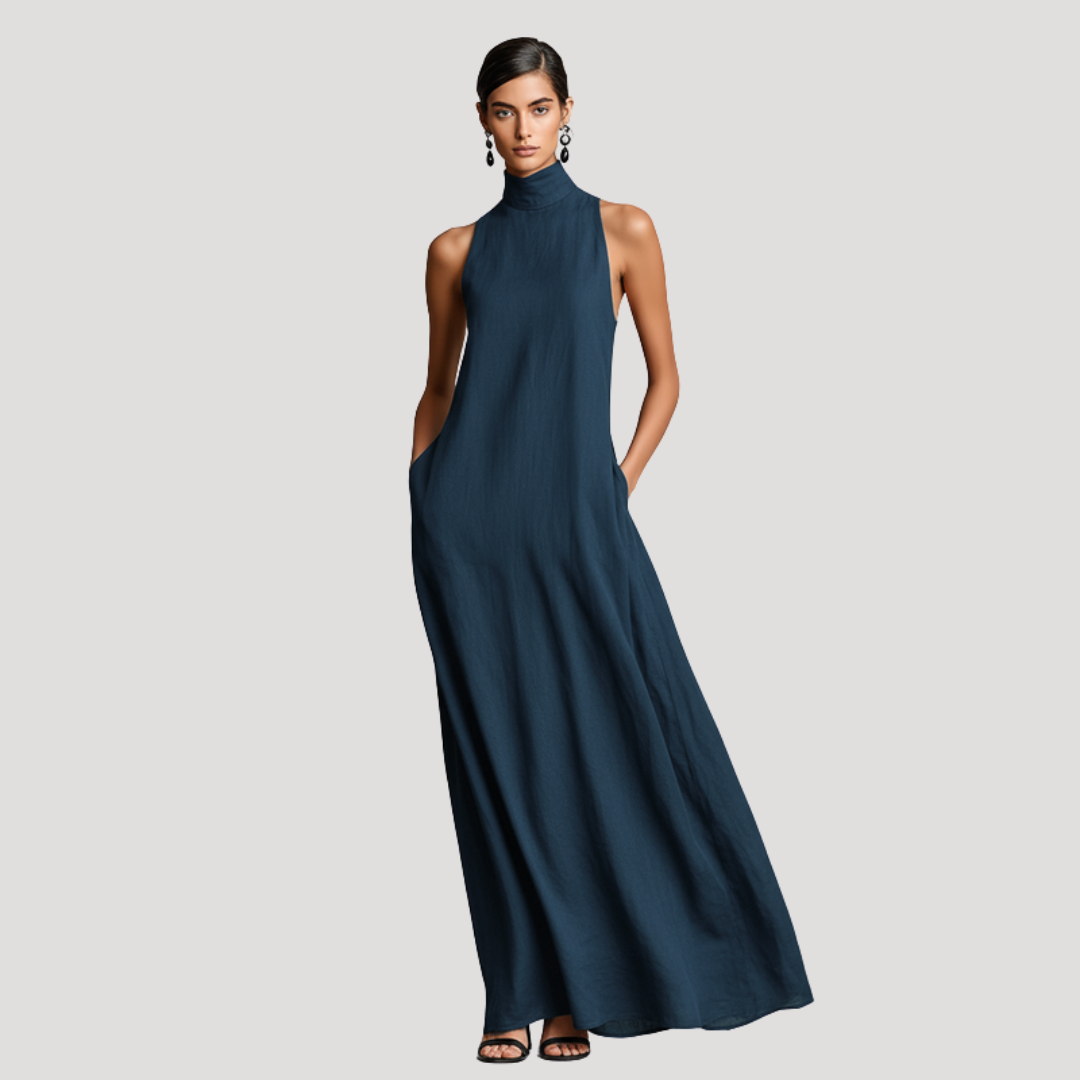 Rosa | Abito Lungo Elegante Senza Maniche Donna