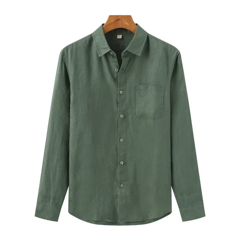Andrea | Camicia a maniche lunghe con taschino da uomo