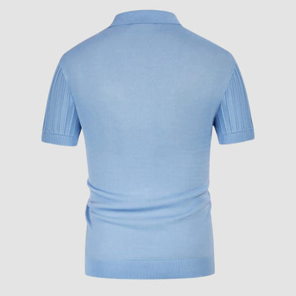 Adriano | Polo in maglia a coste con bottoni da uomo
