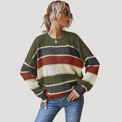 Josette | Pull Femme Rayé Col Rond