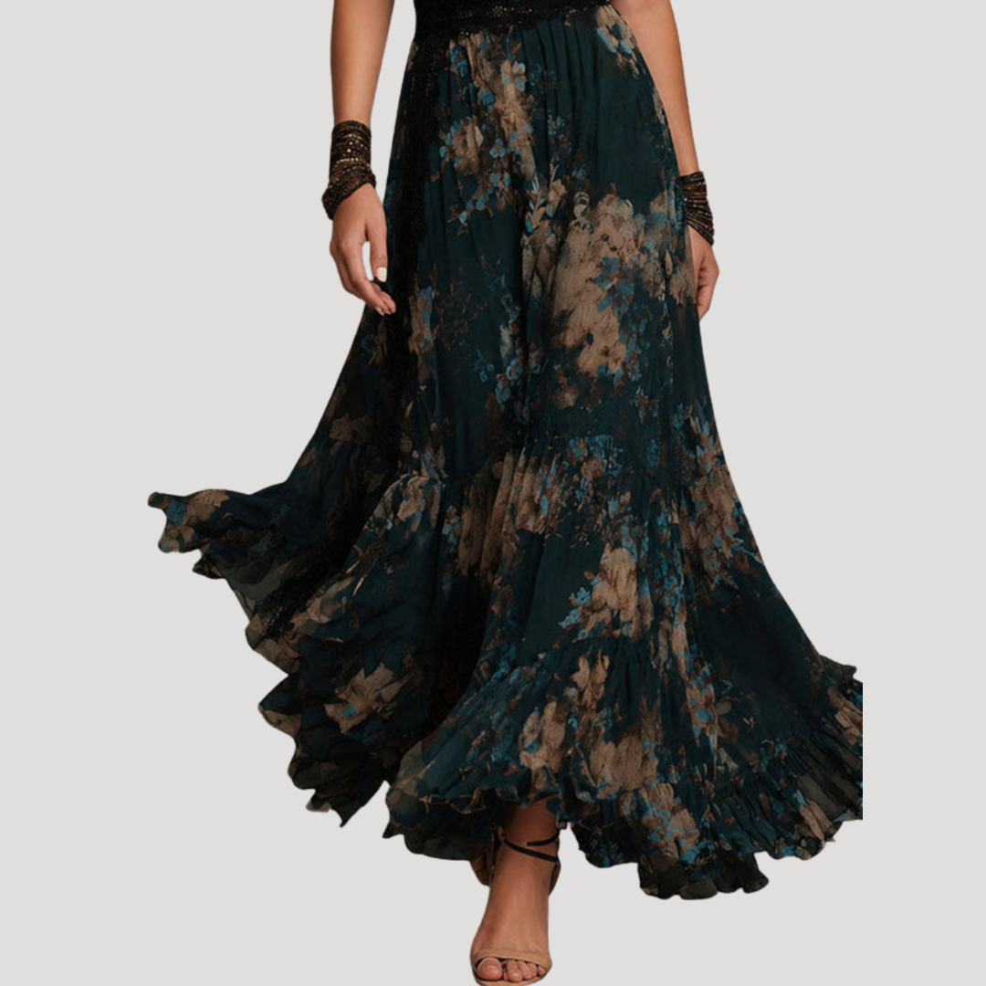 Laura Maria | Abito Lungo Floreale Pizzo Bohemien