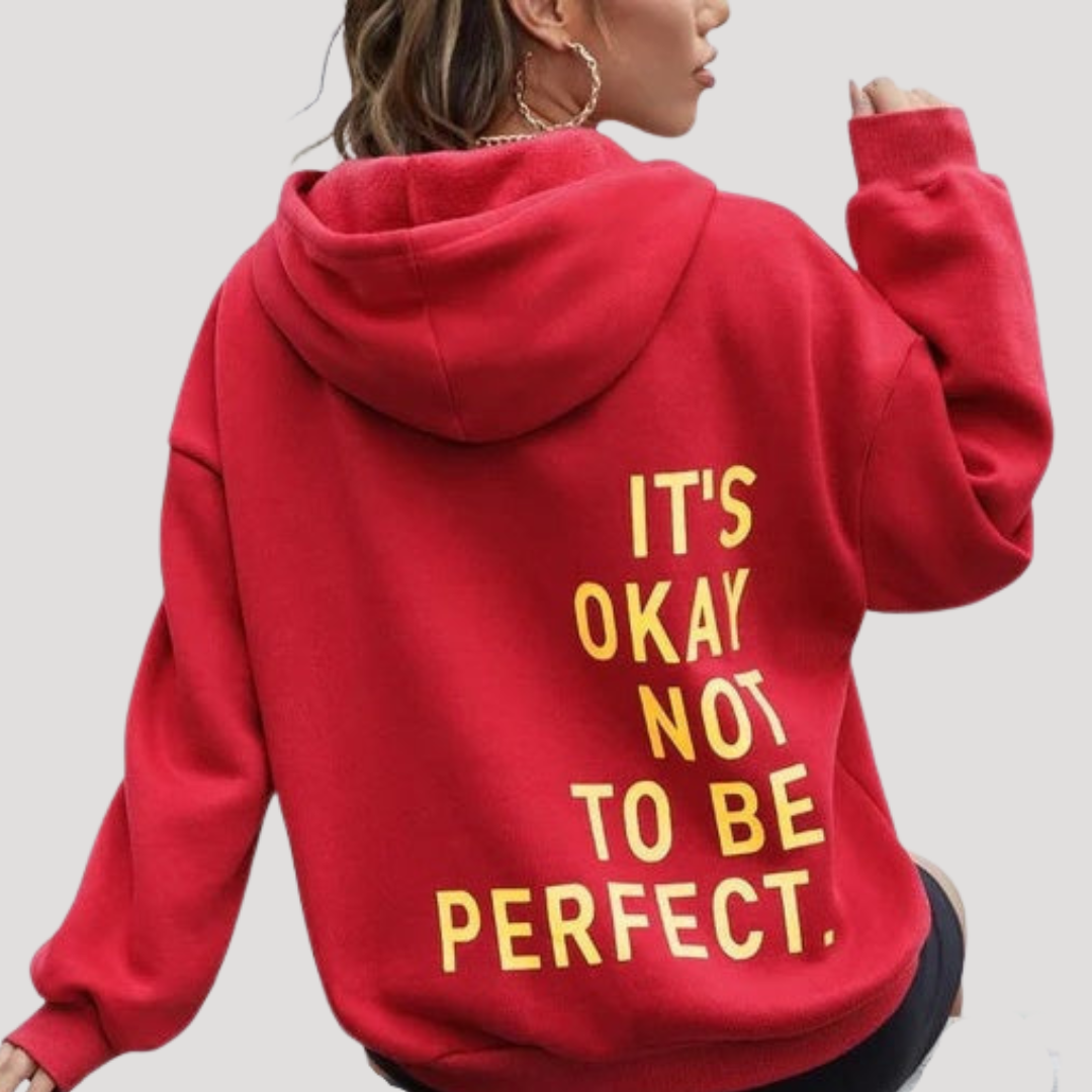 Camille | Felpa Donna Oversize con Cappuccio Motivo Grafico