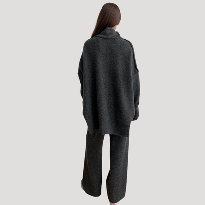 Gina | Completo Donna in Maglia Pullover Oversize e Pantaloni Larghi
