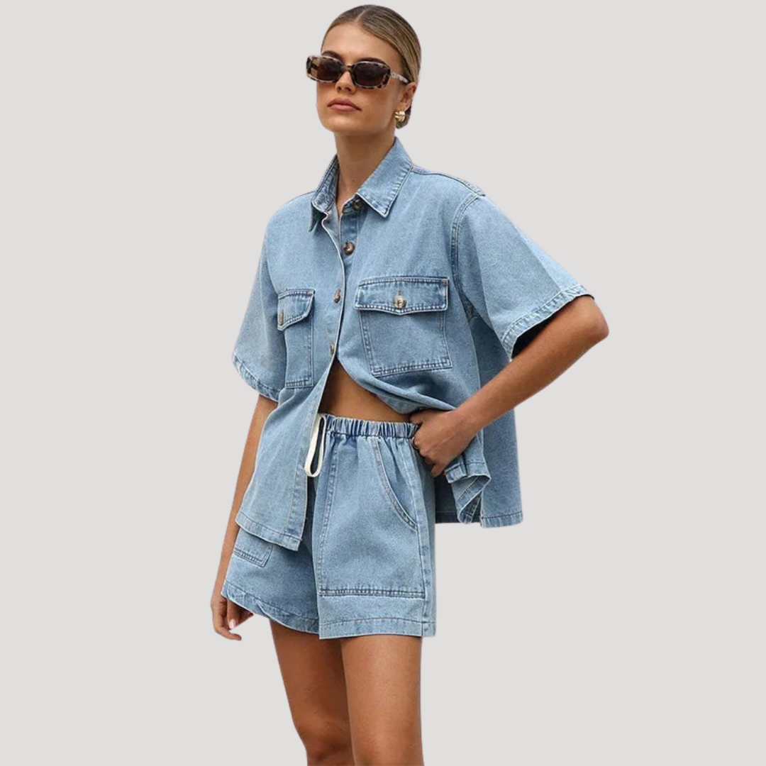 Agnese | Completo Denim Donna Corto Estate
