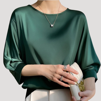 Ottavia | Blusa Donna Elegante Collo Tondo Maniche 3/4
