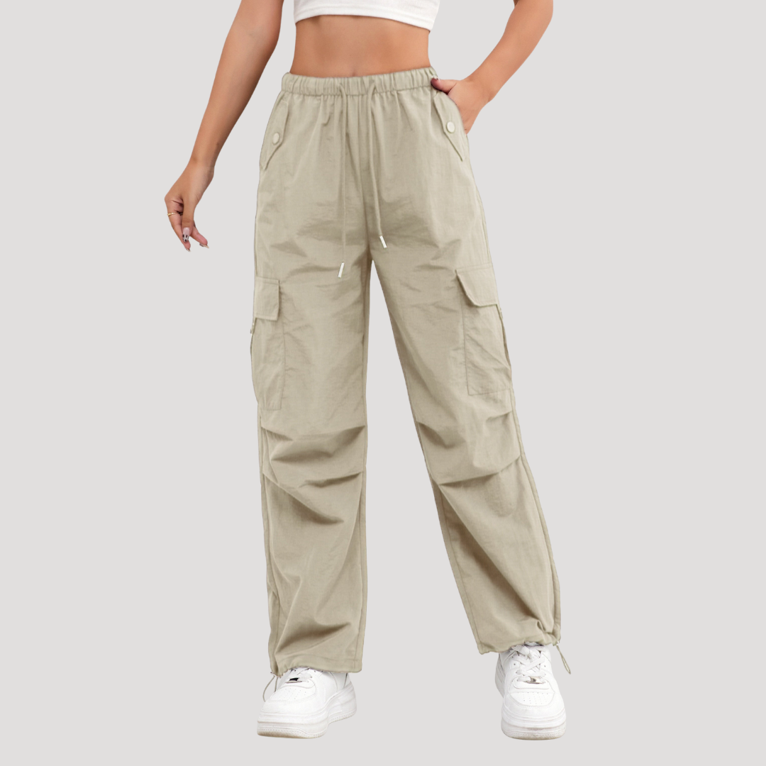 Albertine | Pantaloni Cargo Donna Vita Alta Casual