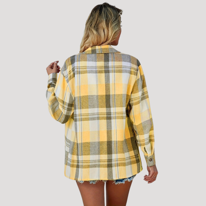 Ester | Camicia Donna a Quadri Bottonata Casual