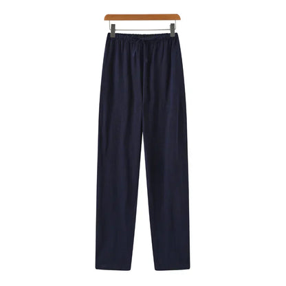 Enzo | Pantaloni a gamba dritta con coulisse e vita elastica da uomo