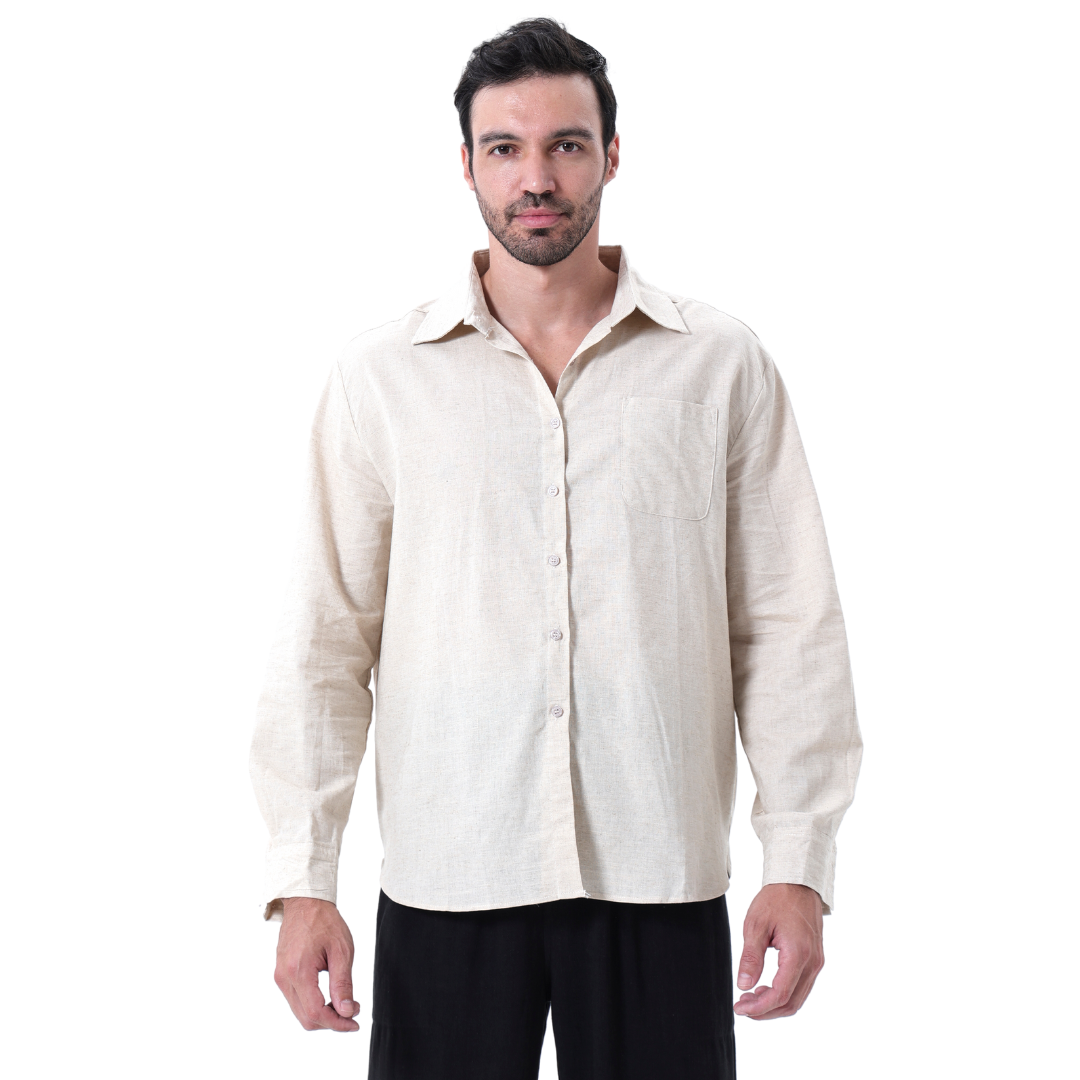 Andrea | Camicia a maniche lunghe con taschino da uomo