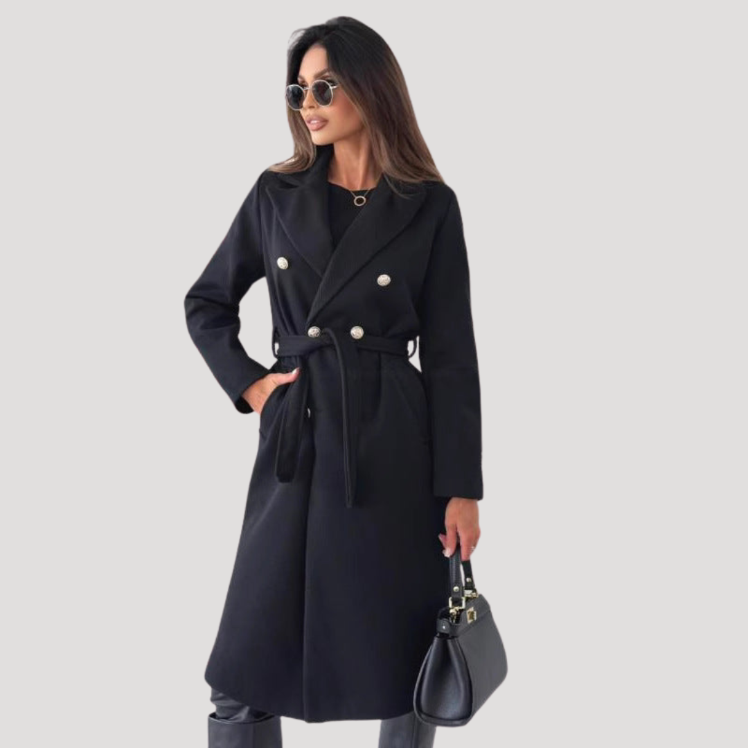 Gisella | Cappotto Lungo Donna Cinturato a Doppio Petto