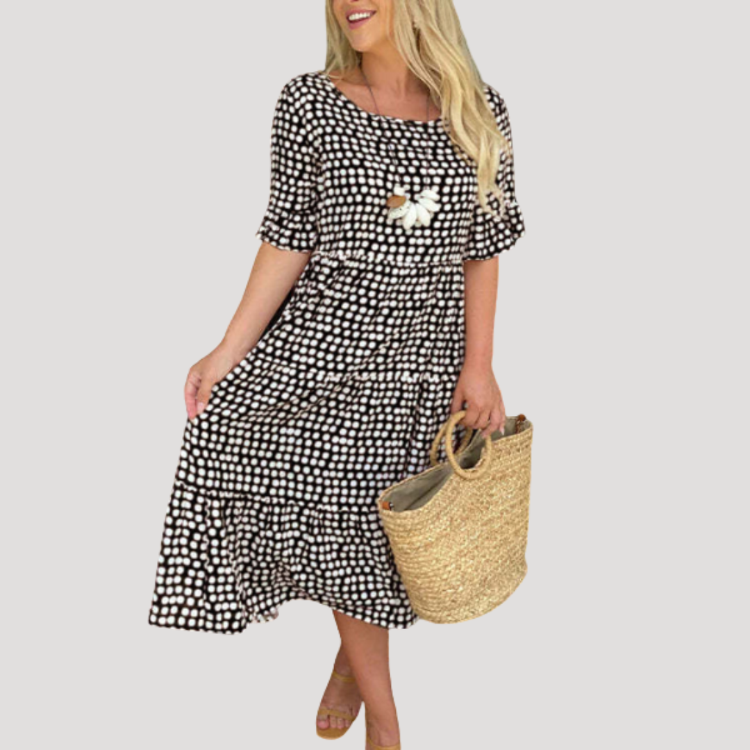 Consuelo | Robe midi donna fluida a pois