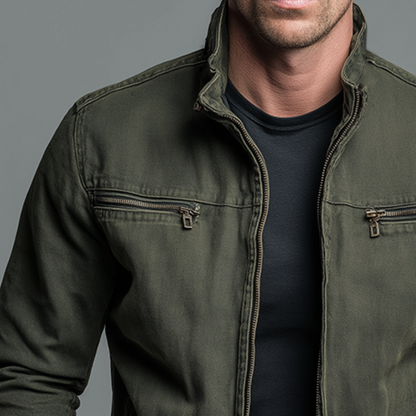 Renato | Field jacket con zip e tasche sul petto da uomo