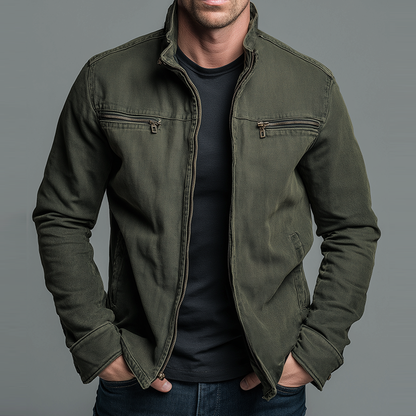 Renato | Field jacket con zip e tasche sul petto da uomo