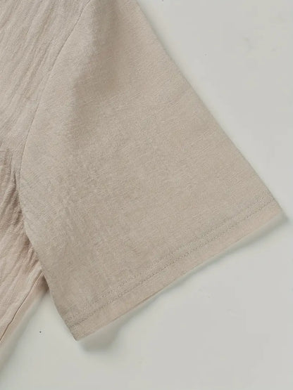 Giorgio | Camicia henley a maniche corte con taschino da uomo