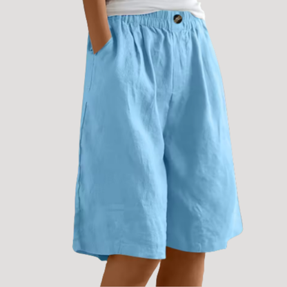 Dominique | Bermuda Donna Chic Vita Elastico Taglio Ampio
