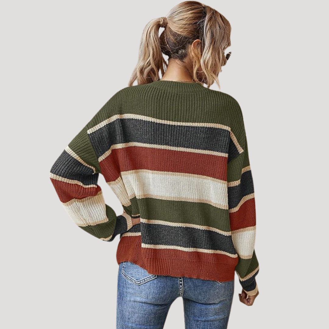 Josette | Pull Femme Rayé Col Rond