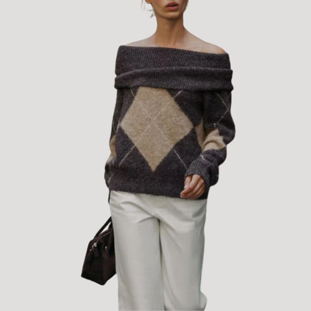 Gabriella | Pull Donna Argyle Spalle Scoperte