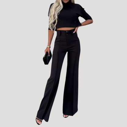 Amalia | Completo Coordinato Donna Top Corto e Pantalone Largo