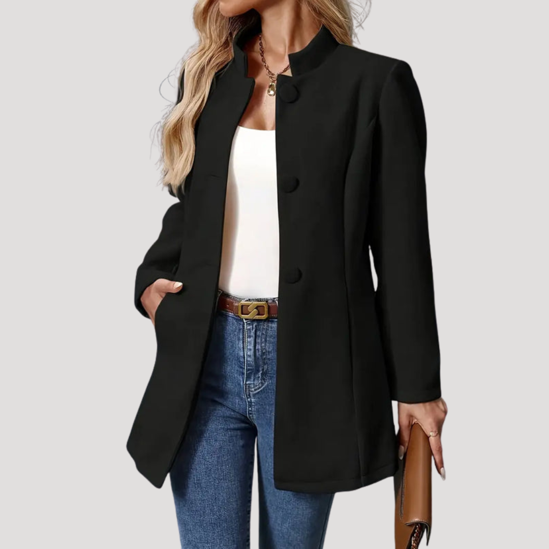 Wanda | Cappotto Donna Buttonato con Collo Alto