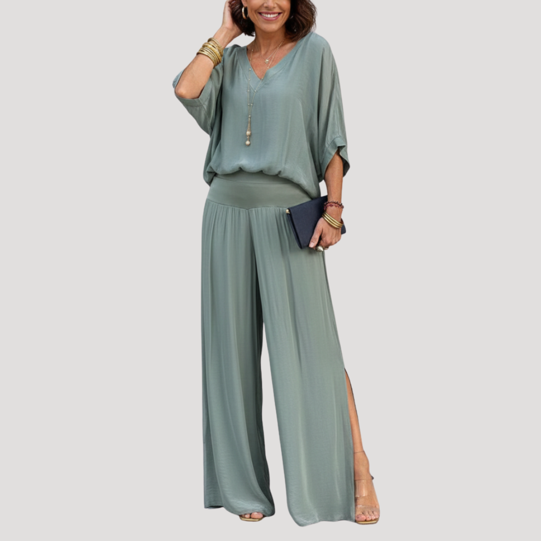 Pascale | Completo Pantaloni Donna Due Pezzi Ampio Elegante