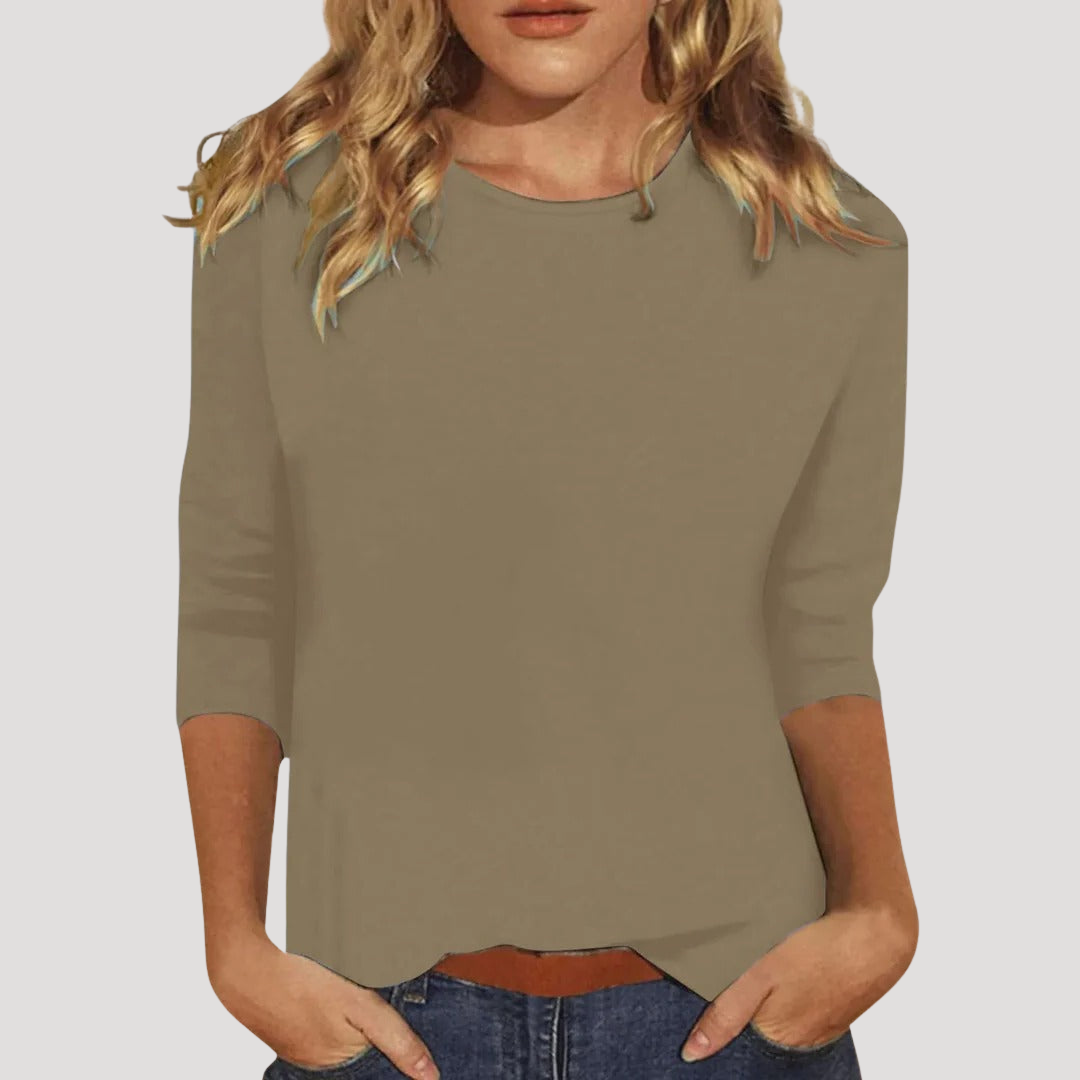 Rocio | Blusa Donna Casual Collo Rotondo Maniche 3/4