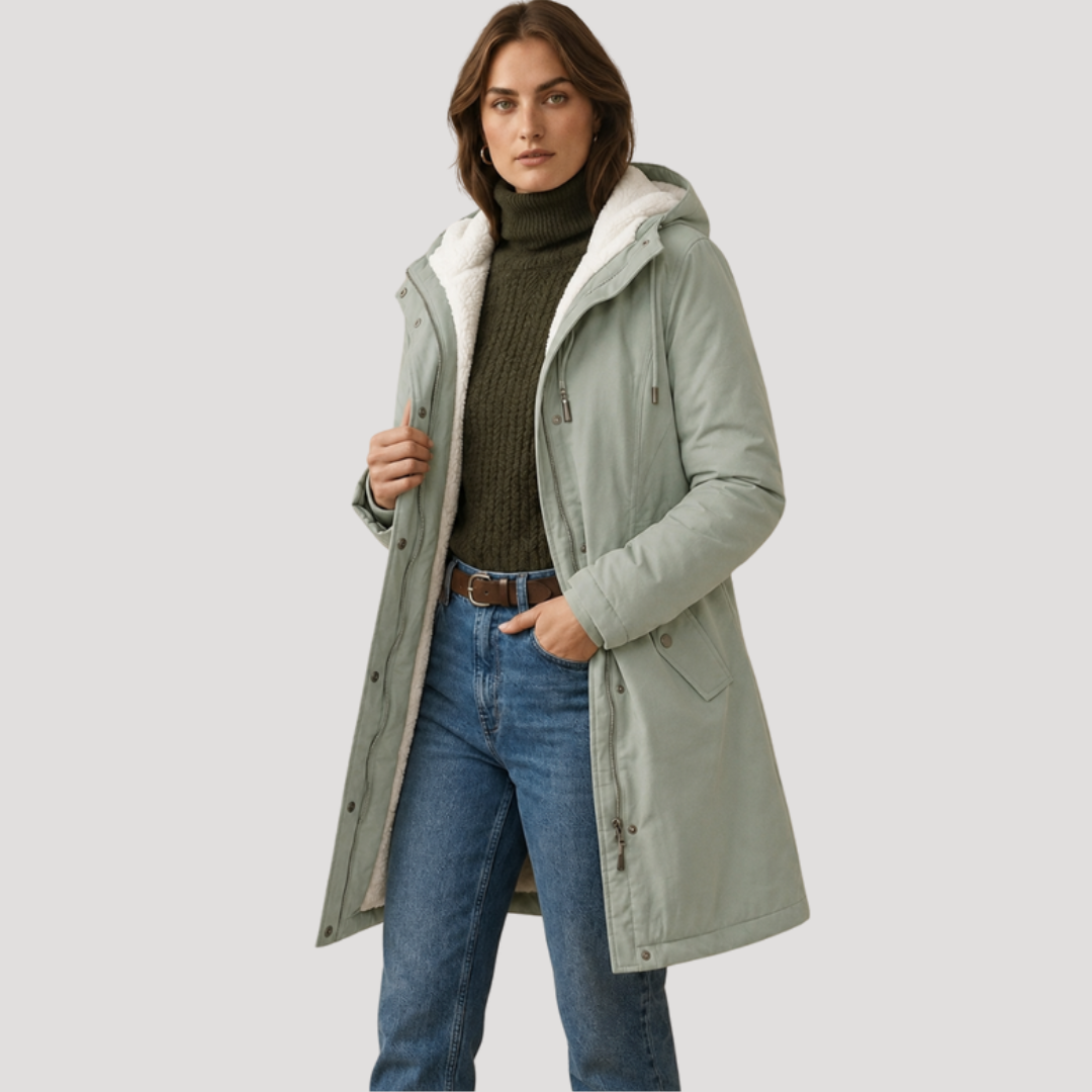Ana | Parka Donna con Cappuccio Foderato in Pile