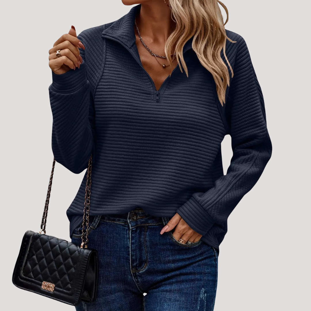 Violetta | Pull Donna Côtelé Col Alto