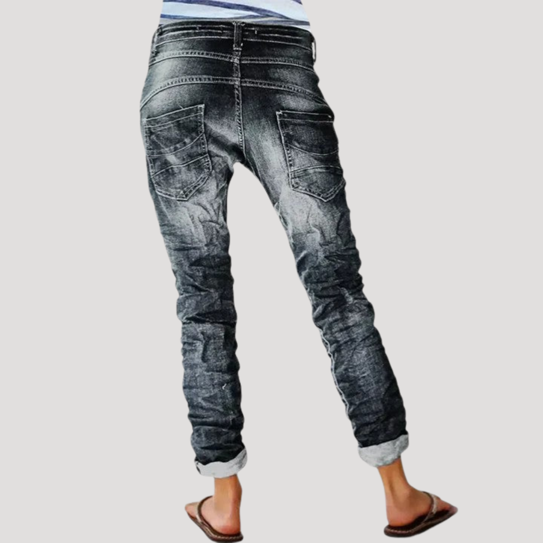 Emma | Jeans Slim Donna Effetto Lavato Vintage