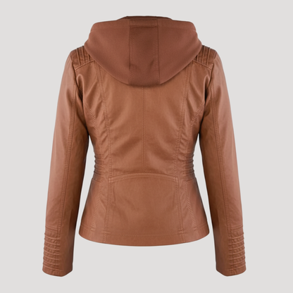 Ana | Giacca Biker Donna Slim Fit con Dettagli Zip