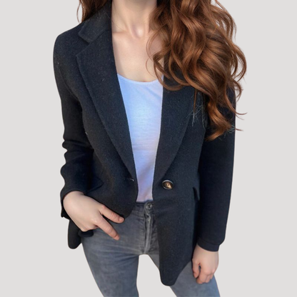 Nicoletta | Blazer Lungo Donna a Bottone Singolo