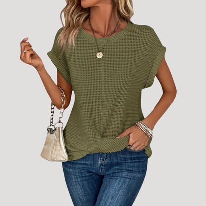 Susanna | Blusa Donna Collo Rotondo Maniche Corte Casual