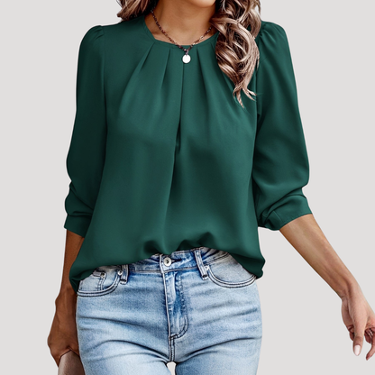 Elisa | Blusa Femminile Elegante Plissettata Maniche Lunghe