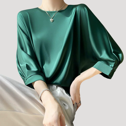 Ottavia | Blusa Donna Elegante Collo Tondo Maniche 3/4