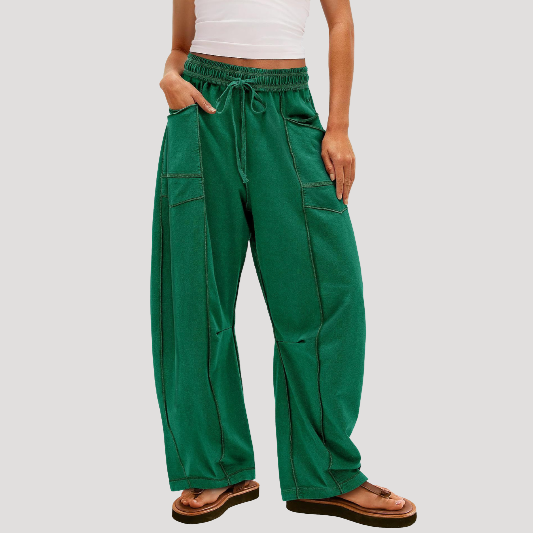 Charline | Pantaloni cargo ampi e leggeri da donna con vita elastica