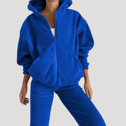 Teresa | Completo Coordinato Donna Felpa con Cappuccio Zip e Pantaloni Jogging
