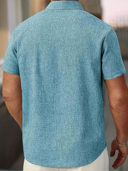 Daniele | Camicia a maniche corte con bottoni a contrasto da uomo