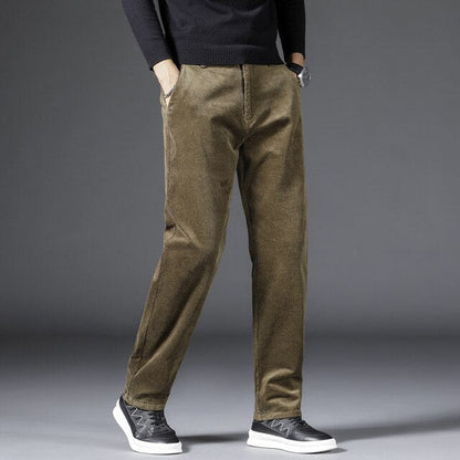 Marcello | Pantaloni effetto velluto a coste a vita media da uomo