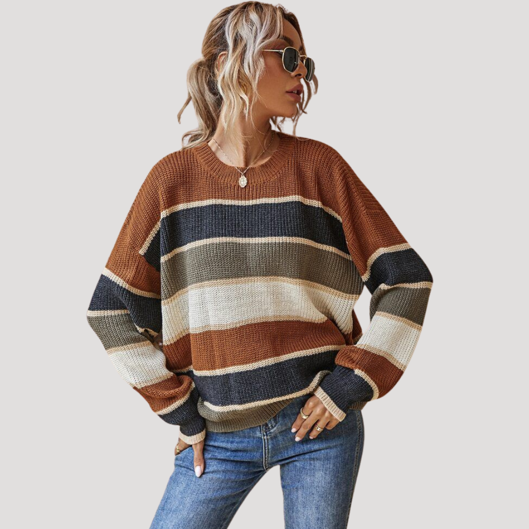 Josette | Pull Femme Rayé Col Rond