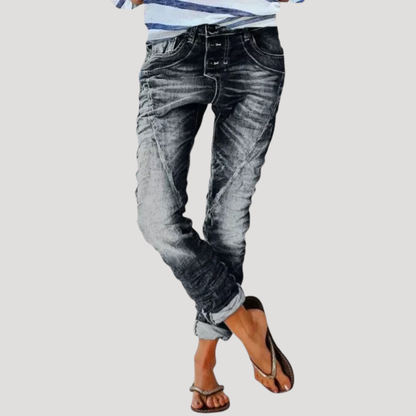 Emma | Jeans Slim Donna Effetto Lavato Vintage
